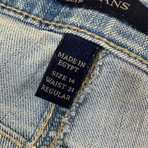 Anne Klein Denim Jeans Capris Pants Blue 14 Average Flap Back Pockets - Picture 16 of 16